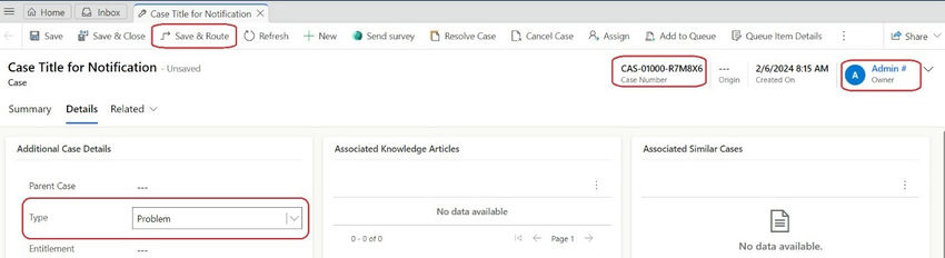 Case Title for notification-.